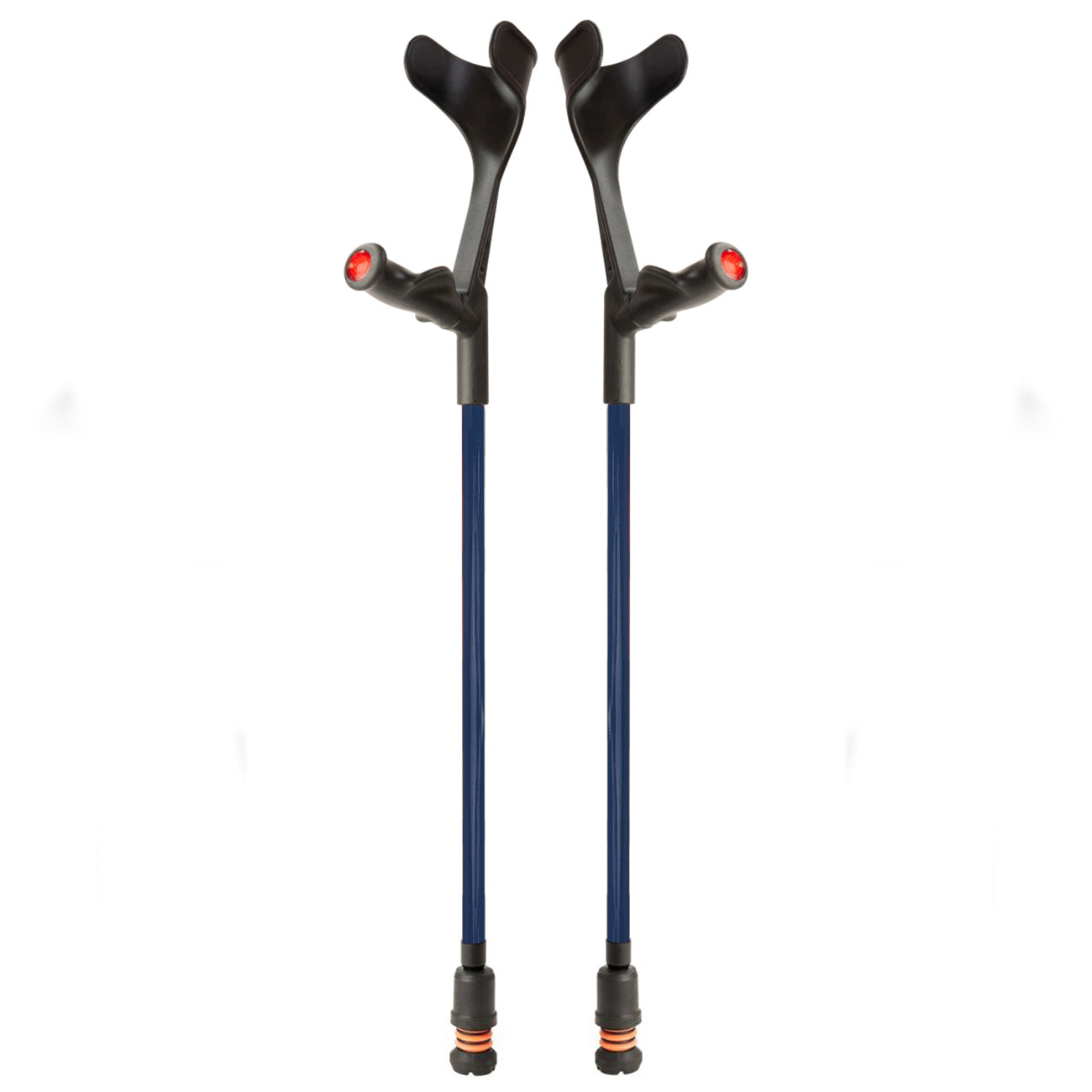 Flexyfoot Comfort Grip Open Cuff Crutches - Black